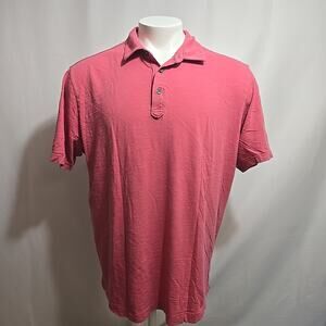 Tommy Bahama Polo Shirt Mens Size XL Coral Pink Short Sleeve 100% Pima Cotton